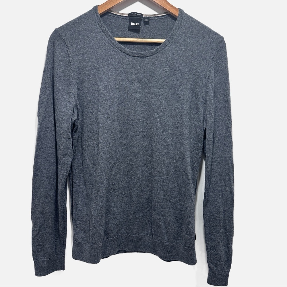 BOSS Women Charcoal Crewneck Sweater Size XL